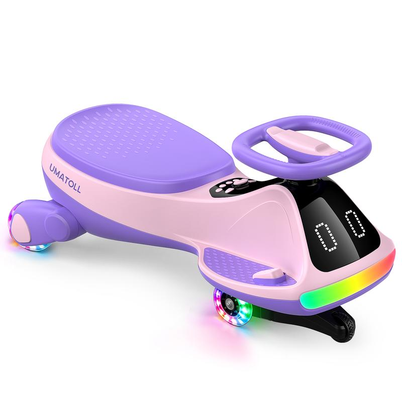 Kids’ 12V Wiggle Car with LED Lights & Bluetooth Fun