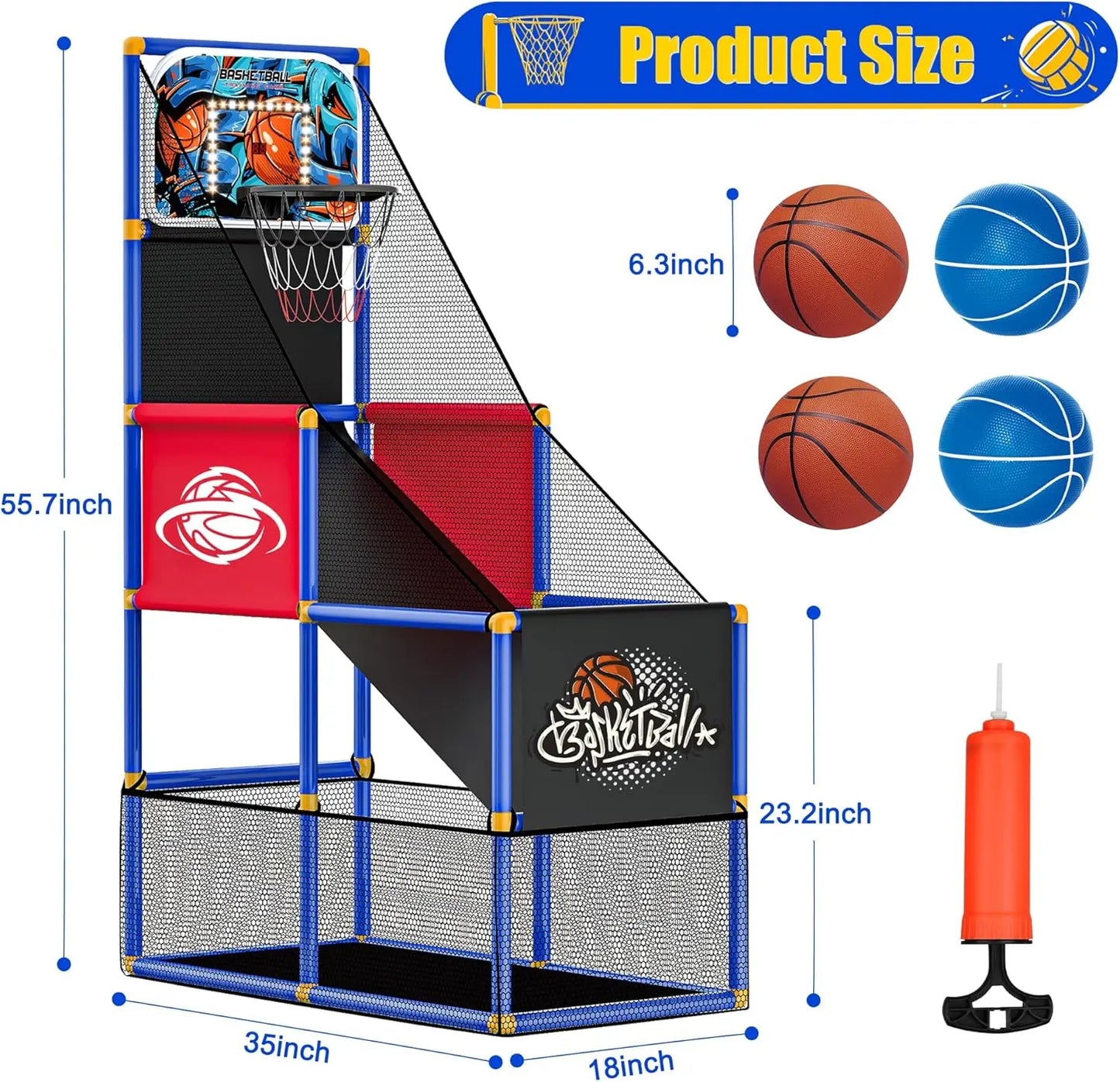 Kids Arcade Basketball Hoop – Indoor & Outdoor Fun