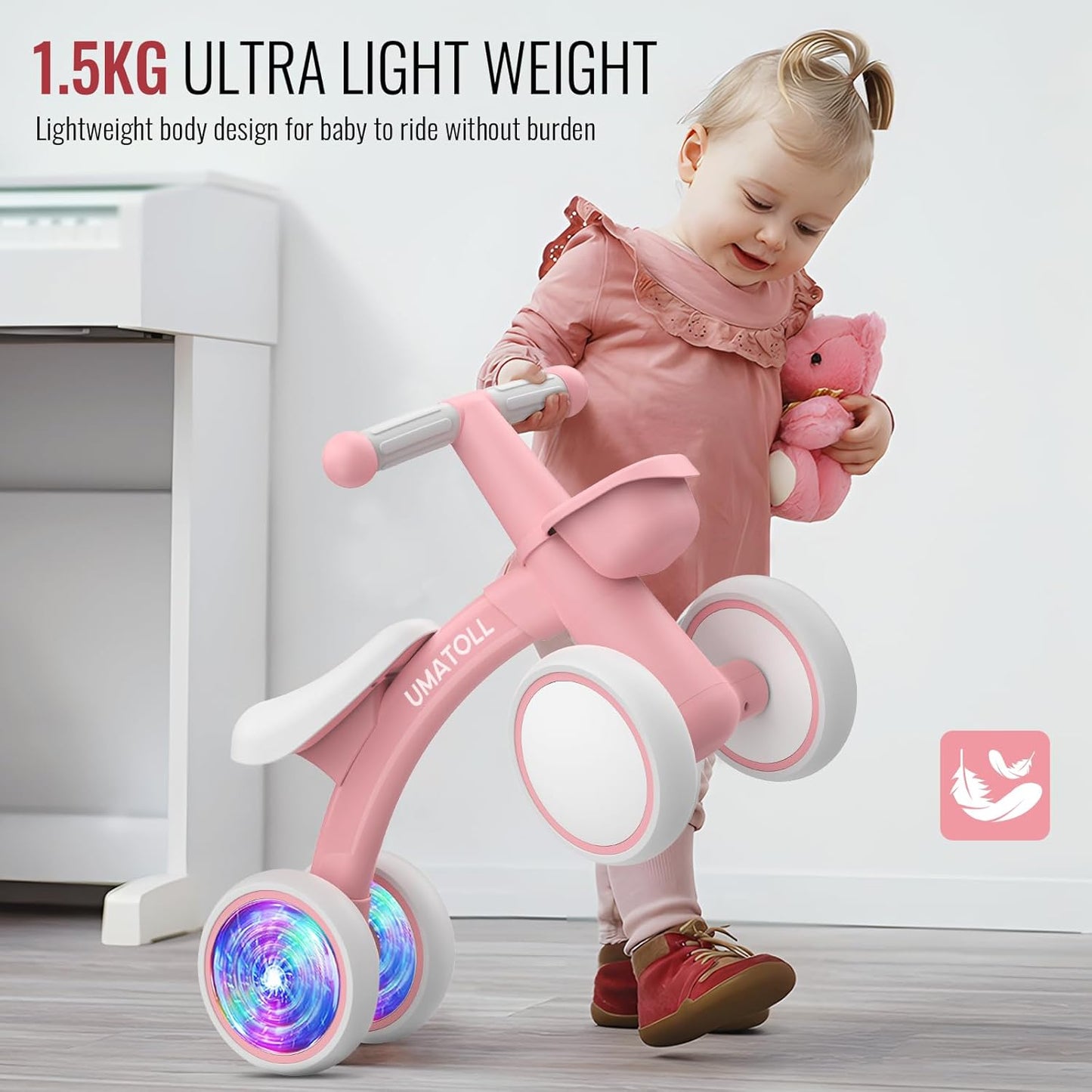 Colorful Toddler Bike – Lights, Fun, and Safety Combined