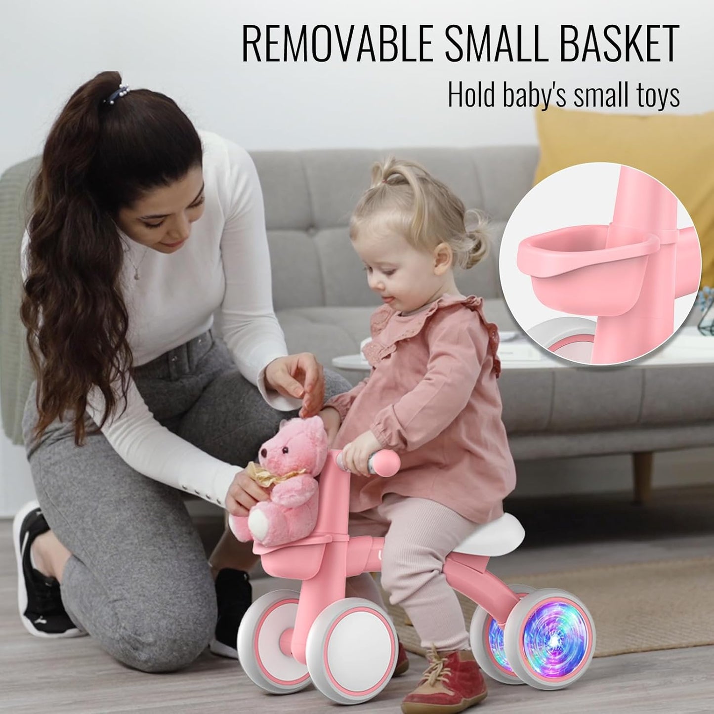 Colorful Toddler Bike – Lights, Fun, and Safety Combined