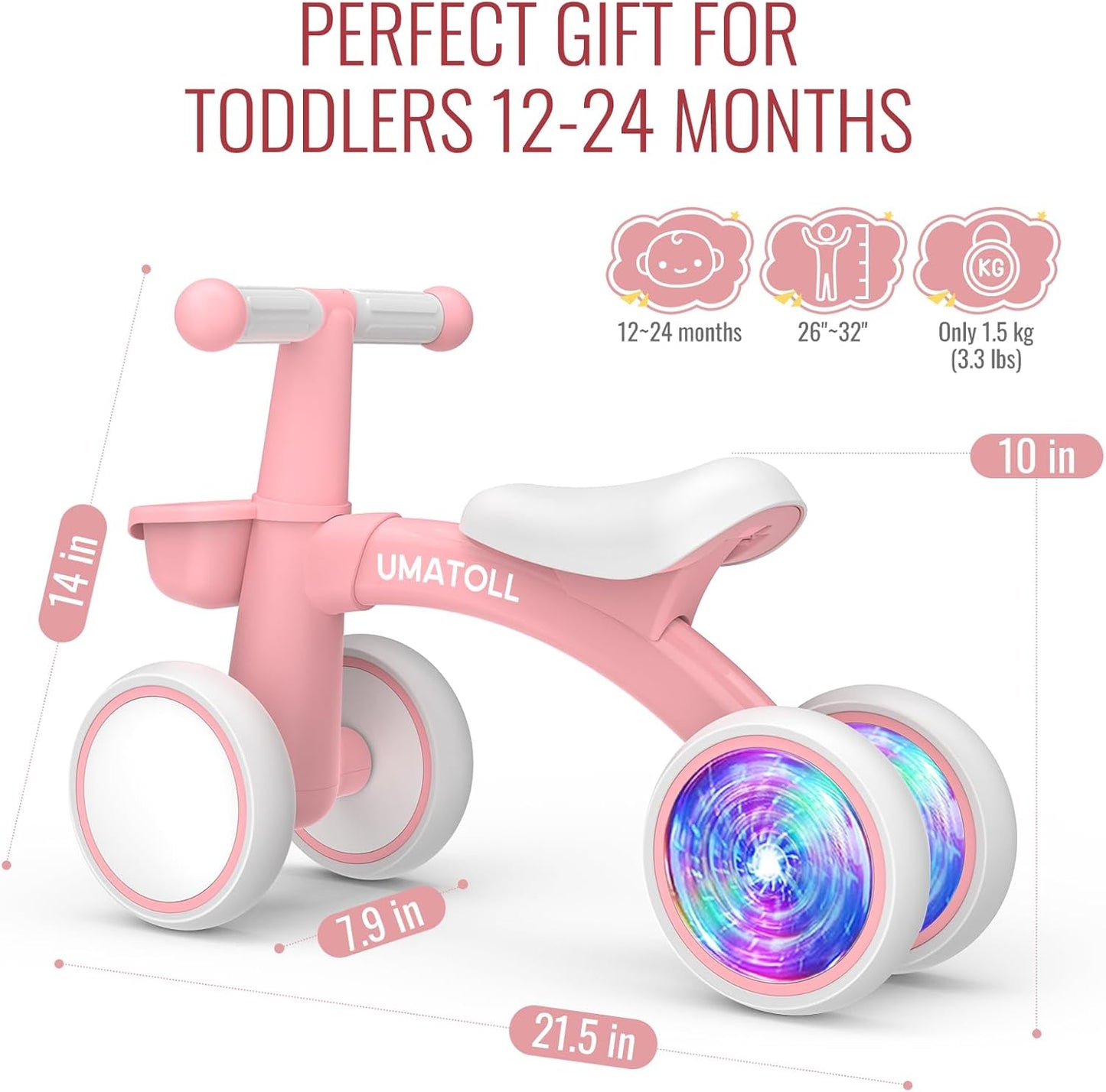 Colorful Toddler Bike – Lights, Fun, and Safety Combined