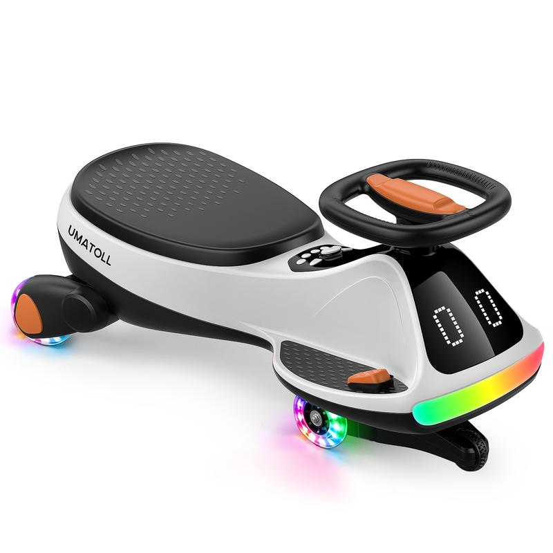 Kids’ 12V Wiggle Car with LED Lights & Bluetooth Fun