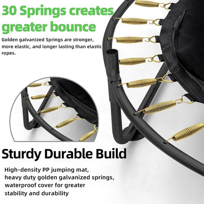 55" Trampoline for Kids – Basketball, Swing & Ocean Balls!