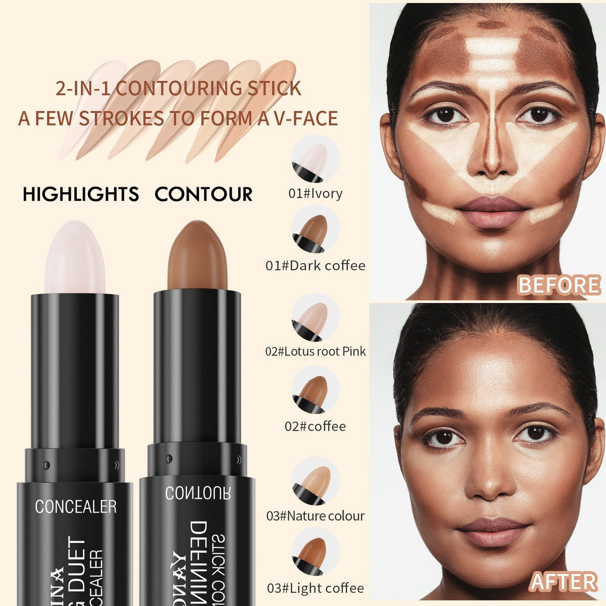 Highlight Contour Concealer Stick