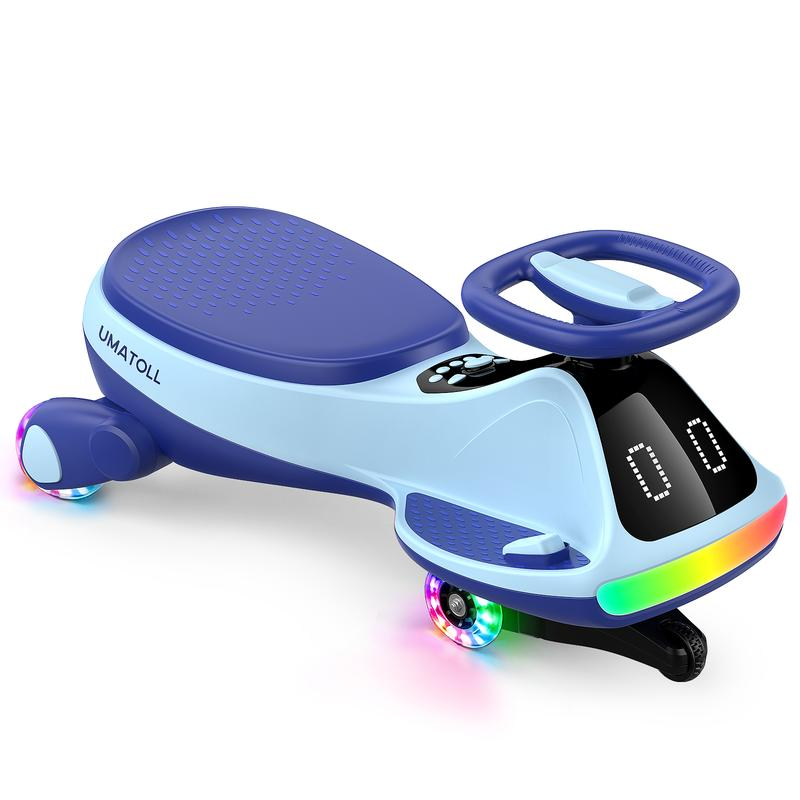 Kids’ 12V Wiggle Car with LED Lights & Bluetooth Fun