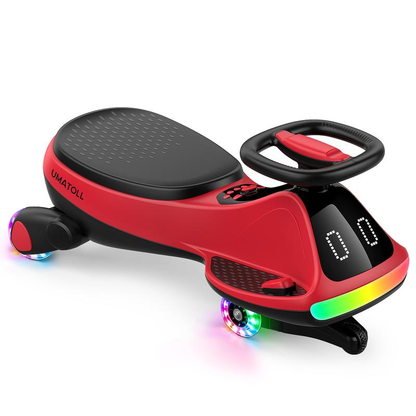 Kids’ 12V Wiggle Car with LED Lights & Bluetooth Fun