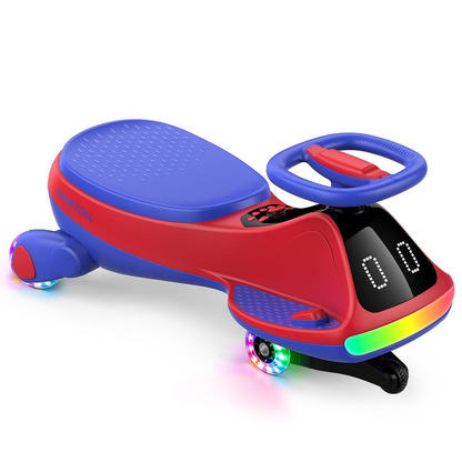 Kids’ 12V Wiggle Car with LED Lights & Bluetooth Fun
